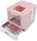 Faltbare Katzenstreu Box, Geschlossene Katzenstreu Katzen Toilette Im Stil mit Großer Schublade aus Edelstahl für Katzen, Geruchs Kontrolle, Große Kitty-Litter-Box mit Schaufel,