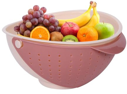 Ciotola per colino per frutta, ciotola per colino - Scodella da cucina rotante per ciotola per il lavaggio della frutta con ciotola,Cesto per lavare le verdure, colino per frutta, colino multifunziona