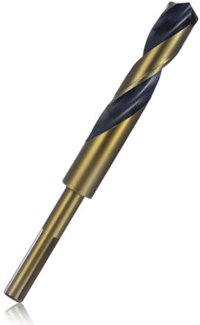 Grevosea 1 broca de metal de acero de 16 mm, broca de vástago de 5/8 taladros, broca en espiral, broca en espiral para taladrar en acero inoxidable para acero endurecido, aleación de metal y