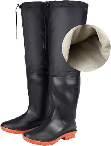 GPECTIFO 60 cm hohe Angler-Watstiefel for Herren, kniehoch, for den Winter, warme Watstiefel for die Jagd/Landwirtschaft(42 EU)