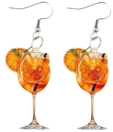 Ohrringe Orange Süße Frucht Damen, Aperol Spritz, Ohrringe Mädchen