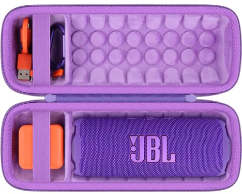Khanka for JBL Flip 7 / Flip 6 Waterproof Portable Bluetooth Speaker Hard Travel Carrying Storage Case,Case Only (Purple)