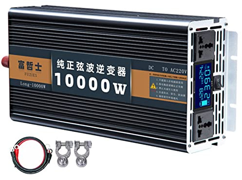 Inversor Onda Pura 4000W 5000W 5500W 6000W 7000W 8000W 9000W 10000W 12000W Inversor De Corriente Convertidor De CC De 12V 24V 48V 60V A Ca De 220V 230V Transformador Voltaje para Camping,Hogar,Viaje(1