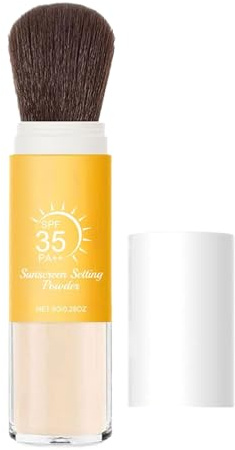 SPF Fissatore Polvere - Polvere Solare Per Pelle Sensibile | Lunga Durata Senza Olio Opaco Trasparente Dimensione Da Viaggio Cosmetici Minerali Sotto Trucco E Per Capelli