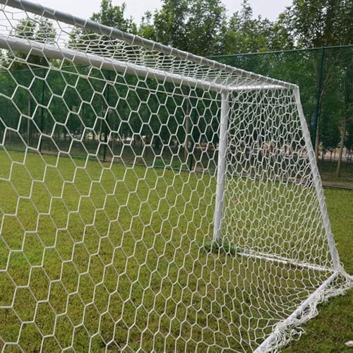 Luwint Soccer Goal Net Durable Polyester Goalie Replacement Netting, White, 16 x 7 Ft, Youth
