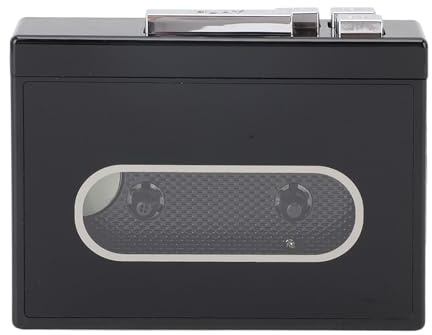 Dpofirs Converter de Grabadora de Reproductor de Cassette Portátil, Reproductor de Adaptador de Cassette Bluetooth, con Radio FM, Conector para Auriculares de 3.5 Mm, para Grabación de