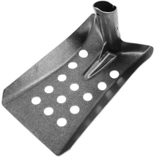 Kisangel Pala para Tamizar Alcantarillas Pequeña de Acero al Manganeso Agujeros Cuadrados para Limpieza de Desagües y Aguas Residuales, Herramienta Resistente para Zanjas y Lodo