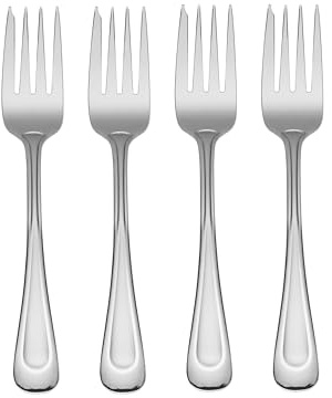 Oneida Satin Sand Dune Everyday Flatware Salad Forks, Set of 4