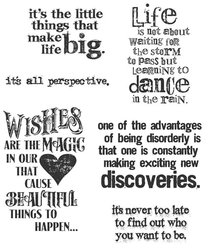 Stampers Anonymous Tim Holtz Cling Rubber Stamp Set, Good Thoughts
