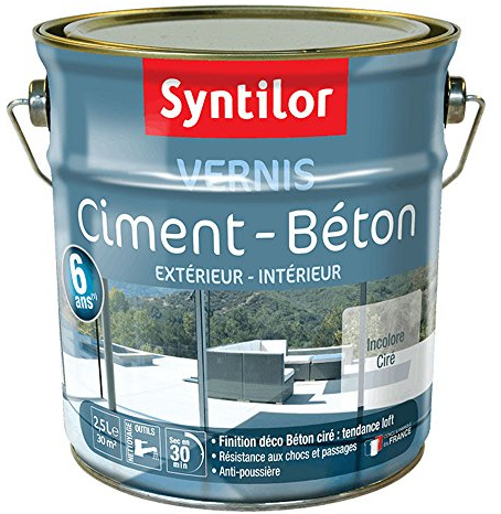 Syntilor - Vernis Ciment - Béton 6 Ans Incolore Ciré 2,5L