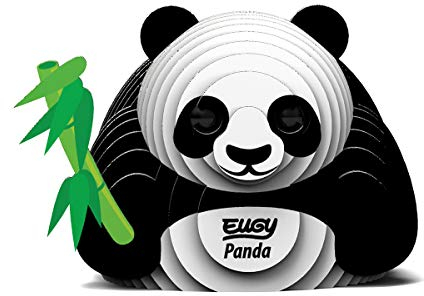 EUGY 650013 Panda, 3D Tier-Puzzle für Kinder und Erwachsene zum Zusammenbauen, DIY Tierfigur, Bastelset ab 6 Jahren