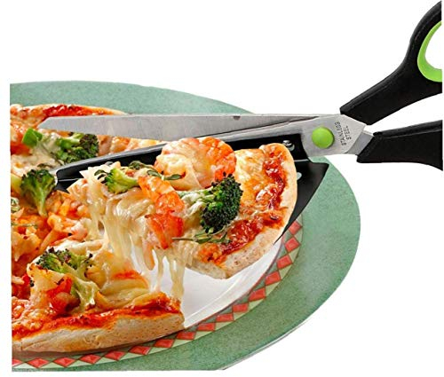 TOSSPER Ciseaux Pizza, Ciseaux De Cuisine en Acier Inoxydable avec Amovible Pizza Pelle, Cuisine Gadget Multi-Fonction