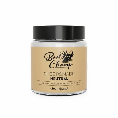 CleanGang - Schuhcreme farblos für alle Arten von Glatt-Leder - Lederpflege neutral für einen seidigen Glanz - Schuh Pomade frischt die Farbe der Schuhe auf - ergiebige Schuh-Pflege-Creme 100ml