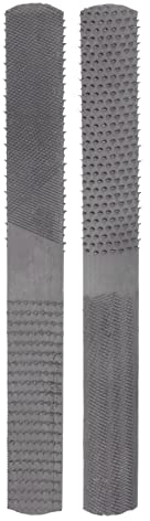 sourcing map 2Stk 4-in-1 Holzfeile 8 T12 Karbonstahl Hand Raspel Feilen mit Flach/Halbrund Spitze für Holz Metall Plastik