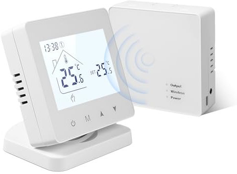 Thermostat Intelligent pour chaudière à gaz, Thermostat de Chauffage connecté WiFi programmable, Thermostat d'ambiance Compatible avec Alexa et Google Home