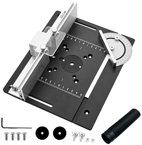 Table DéFonceuse Plaque Aluminium, Table Fraisage Insert Avec Support De Torsion Coudé, DéFonceuse Plaque, Defonceuse A Bois Accessoire Pour Fraisage Rainurage Finition