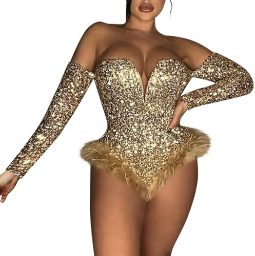 Mono para mujer, festivo, corto, brillante, elegante, con hombros descubiertos, pantalones de trabajo, elegantes, pantalones cortos de cintura alta, para cócteles, fiestas, trajes de pantalón, dorado,