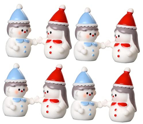 Cabilock 32 STK Schneemann aus Harz Schneemann-Figur Sammlerfigur Schneemann Urlaub Tischdekoration winterdeko tooniesfiguren Rustikaler weihnachtlicher Tischaufsatz Schneemann-Dekorfiguren