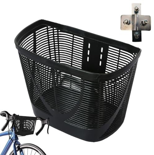 Generic Cestino per bicicletta, montaggio anteriore, materiale ABS, nero, 33 x 25 x 22,5 cm