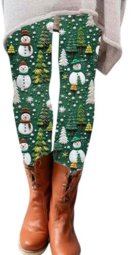 Leggings für Fitnessstudio, Sport, glänzende Leggings, Geburtstagsgeschenke, Weihnachts-Leggings für Damen, hohe Taille, Workout-Hose, Bauch, Weihnachtsmann-Druck, Urlaub, Leggings, Strumpfhose,