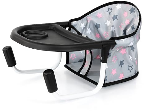 Bayer Design 65907AA Siège de Table pour poupées, siège avec Plateau intégré, pour poupons jusqu'à 46 cm