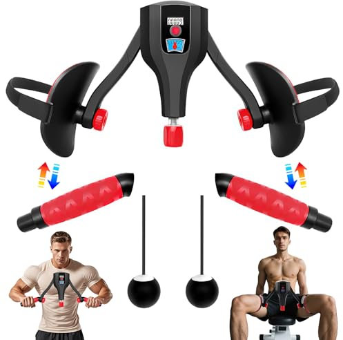 Oberschenkeltrainer Beinpresse für Zuhause, 10KG-60KG Beckenbodentrainer mit LCD-Zählung und Springseil für Männer Frau, 360° Drehbar Multifunktionaler Beintrainer Armtrainer für Training muskulatur
