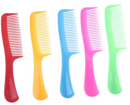 MOTHNUR 15 piezas Peines de Plástico Coloridos Peines Antiestáticos con Mango para Desenredar sin Tirar Aptos para Tipo y Longitud de Cabello Salón y Hogar