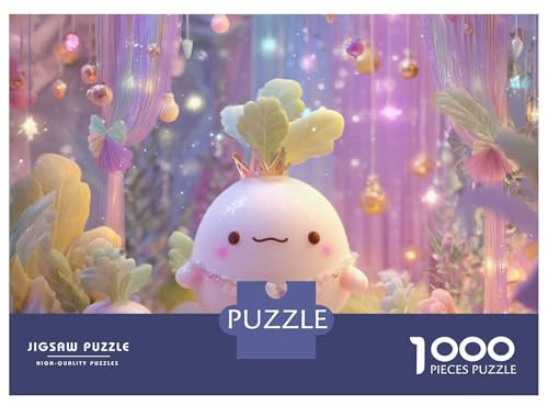 Rábano Caricatura Puzzle de 1000 Piezas Papel para Adultos Escena de Luz Nocturna Puzzle para Toda la Familia Decoración Regalo 52x38cm/1000pcs