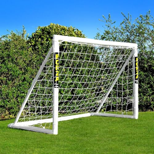 FORZA Porterías de Fútbol para Jardín [9 Tamaños] | Porterías de Fútbol Infantil Ultraduraderas de uPVC Resistentes a la Intemperie | Montaje Rápido (Porterías de Cierre, 1,8m x 1,2m)