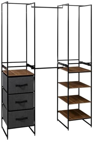 5five - ausziehbarer kleiderschrank 6 Regale