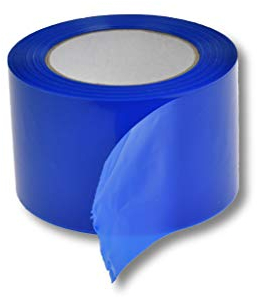 1 Rolle super stabiles Absperrband Flatterband Warnband Trassenband Folienband Parkplatzsperre Baustellenabsperrung 75mm (100m, Blau)