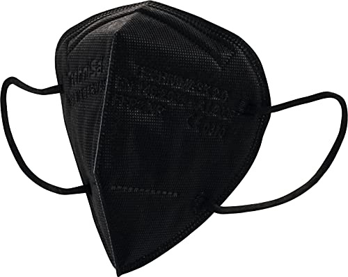 TechniSat TECHNIMASK 2.0 - FFP2 Maske (5-lagige Gesichtsmaske mit hochwertigem Vlies, Mund- und Nasen-Bedeckung, dermatologisch getestet, Made in Germany) Farbe schwarz - 5 Stück