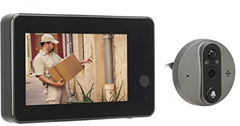 Fockety Gucklochkamera für Wohnungstür, 4,3-Zoll-IPS-Bildschirm 1080P 170 ° Weitwinkel-WLAN-Türspion-Viewer, Video-Türklingelkamera mit Bewegungserkennung, Digitale