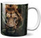 Hustling Sharks® Tasse Mit Löwe Auf Jagd - Geschenk Kaffeetasse 330ml - Spülmaschinenfest, Keramik, Weiß - Tiermotiv, Inspirierendes Bild - Für Büro