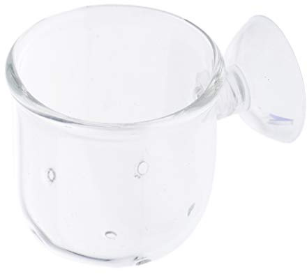 Cesta de alimentación de peces para acuario, transparente, gusano vivo, gusano de sangre, taza de alimentación de alimentos, agujero n.º 1