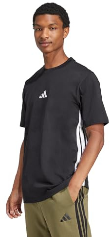 adidas M 3S SJ T T-Shirt for Men's Black/White 3XL, Black/White, 3XL