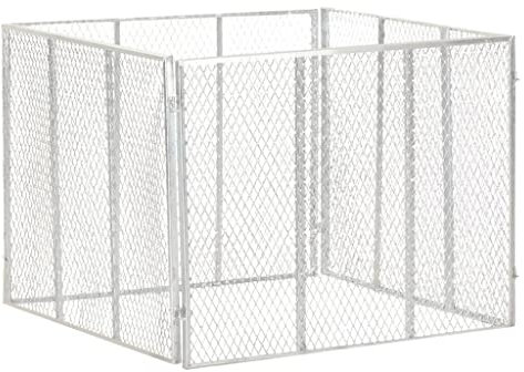 Compostiera da Giardino 100x100x77 cm in Ferro Zincato (26,8KG)