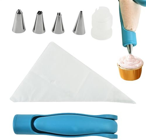 Kit di decorazione di cupcake, sacchetti per tubazioni e punte impostate,Distensione di glassa Strumento di tubatura delle uova diavolate - Forniture pratiche, dessert e caramelle per la festa della m