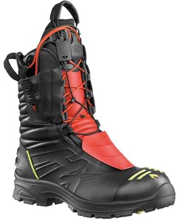 HAIX Fire Eagle 2.0 Pro Der Feuerwehrstiefel für jeden Einsatz: Leichtigkeit und Schnittschutz für Helden im Einsatz Schwarz UK 9.5 / EU 44