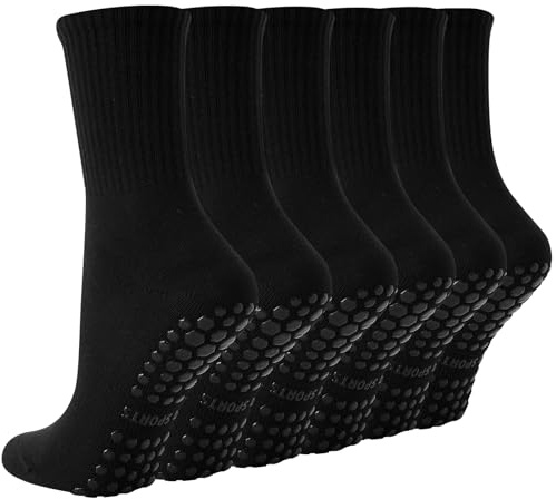 BISOUSOX 3 Paia Calzini Antiscivolo Pilates Donna Calze Yoga Taglia36-40 Danza Classica Dimensioni Sportive Non Slippery per L'ospedale in Palestra di Fitness Barre Danza