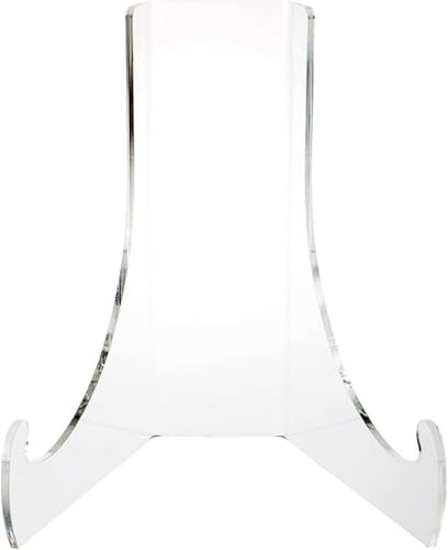 Rzcin White Small Artwork Display Stand Clear Acrylic Plate Stable Countertop Multi-Functional Holder for Tea Bricks Books Magazines Easels Display Stands