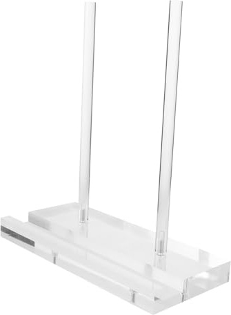 GARVALON Clear Acrylic Book Stand with Stable Non Slip Design Transparent Display Holder for Cookbooks Tablets Menus and Plates Versatile Acrylic Easel for Kitchen Restaurant and Home Use