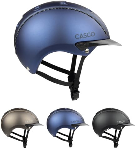 RL24 - Reithelm Mistrall-1 von Casco inkl. Putzschwamm – Reitkappe Damen, Herren & Kinder – leicht, optimal belüftet & Perfekter Sitz – Reiterhelm in Prime Marine matt – Gr. L (58-62cm)