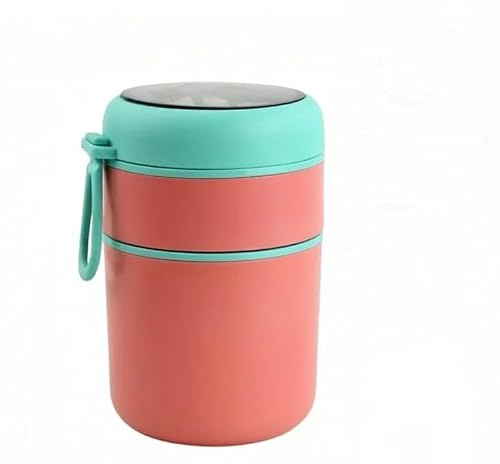 Astralong Termo de Comida Caliente, 530ml+180ml Doble Capa, Taza de Cereales para Llevar de 316 Acero Inoxidable, Recipiente para Calentar con Cuchara, Frasco Contenedor Térmico para Trabajo, Escuela