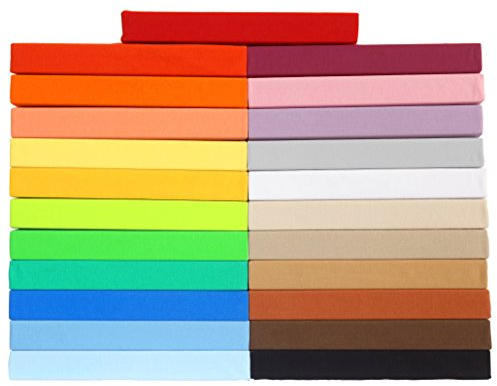 Gerald Wittmann Spannbettlaken 90x200-100x200 cm, 100% Baumwolle Jersey, Dunkel-braun