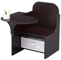 Delta Children MySize Chair Desk With Storage Bin, Dark Chocolate