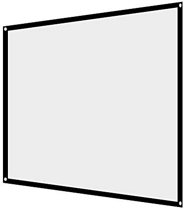 MAGT Écran De Projecteur, Toile Videoprojecteur Pliable 4:3 Écran De Projection Blanc sans Plis Portatif pour Cinéma en Plein Air (60 Pouces)