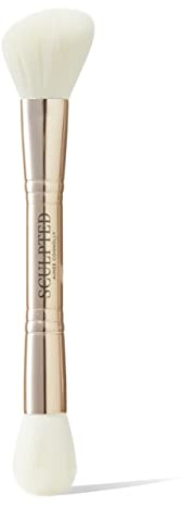Double-Ended Powder Duo Makeup Brush from Sculpted by Aimee - 2 in 1 Bronzer and Blush Brush for Eyes, Nose and Cheeks