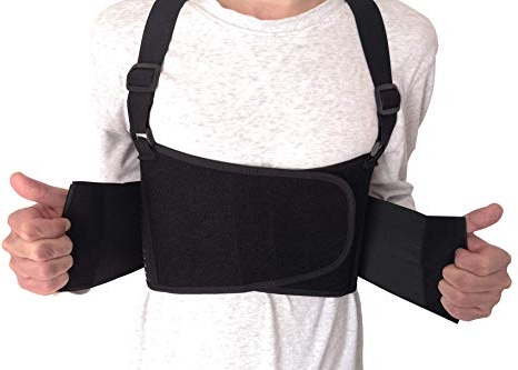 Solmyr Ceinture de soutien pour côtes et poitrine, côtes cassées, ceinture côtelée respirante pour soutien des côtes douloureuses ou contusionnées, blessures au sternum, protection des côtes