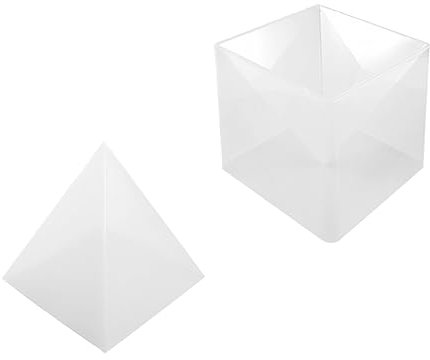 EXCEART Pyramid Silicone Mold Base DIY Craft Mold Handmade Pyramid Ornament Casting Tool for Desktop Decor and Tabletop DIY Crafts